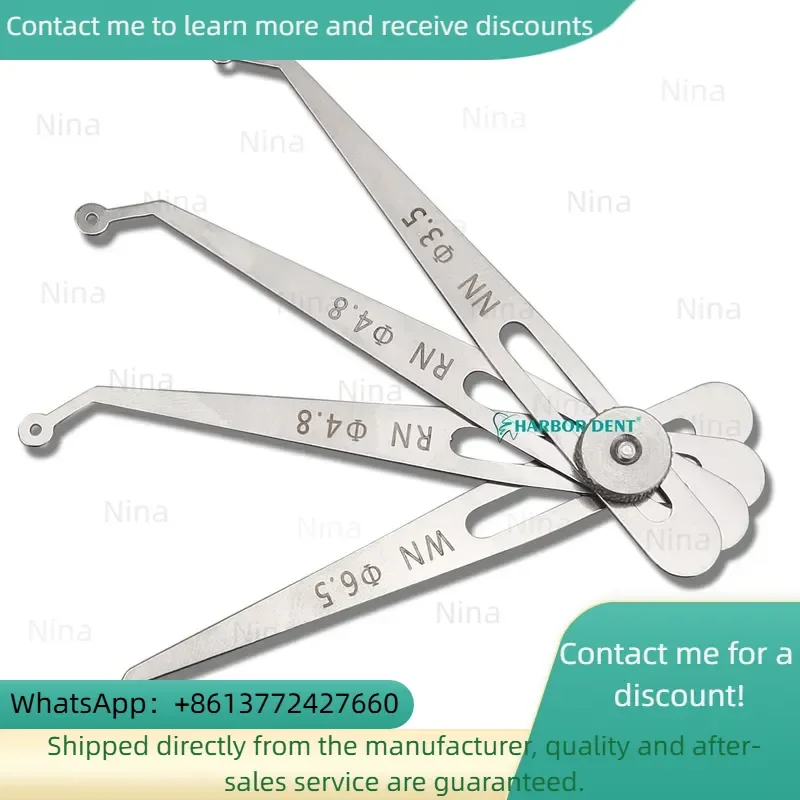 Adjustable Calipers Stainless Steel Machinery-Driven Interdental Measuring Ruler for