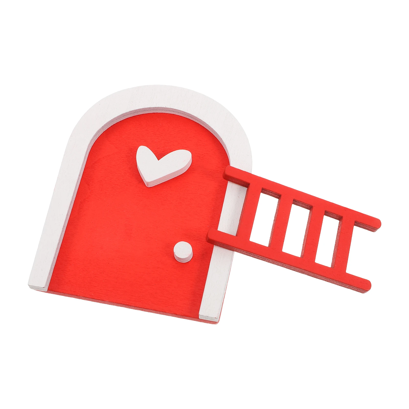 

2Pcs Miniature Wooden Door Set Outdoor Garden Decor Mini Wood Door Ladder Prop for Mini Landscape Decoration Wooden Decoration