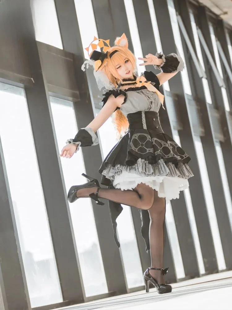 

Синий костюм для косплея, полный комплект для Юризы Мэри, наряд для косплея, Gng персонаж, костюм Доктора Идола, аксессуары