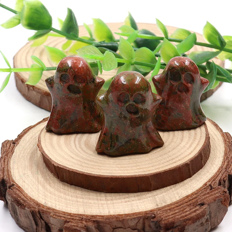 3/6/12 Stück Geister-Naturquarz-Kristall-Schnitzerei, 1 Zoll, Heilstein, Halloween-Dekoration, Edelstein-Bastelgeschenk, Großhandelsbedarf – Detail 12