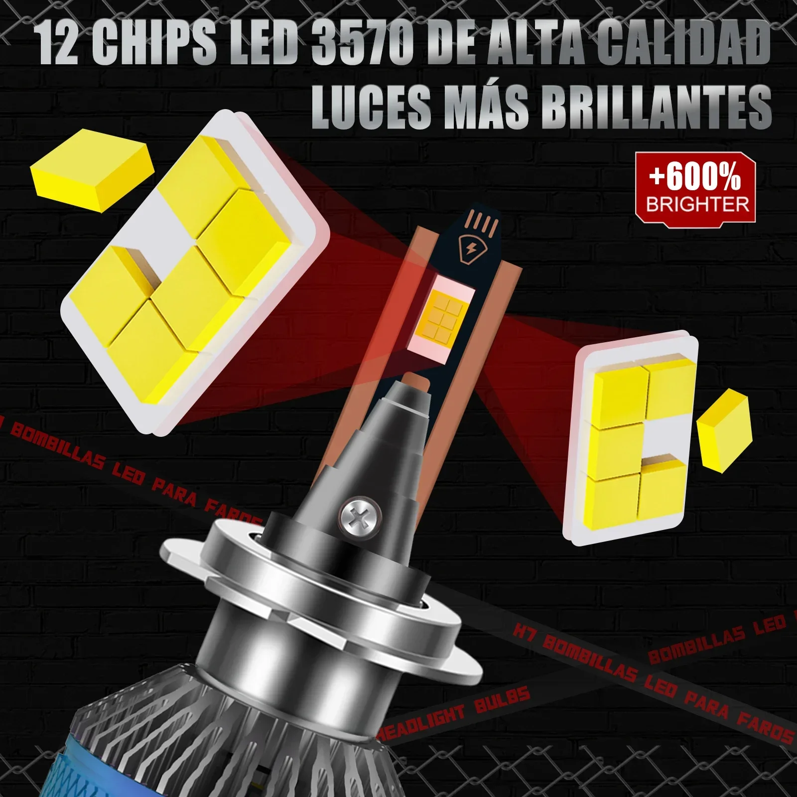 2x جديد 9007 9004 9008 H13 60 واط H4 H7 مصابيح السيارة الأمامية Canbus Led لمبات H11 H8 H9 HB3 9005 HB4 9006 اثنين من أنابيب النحاس الضباب الخفيف 12 فولت