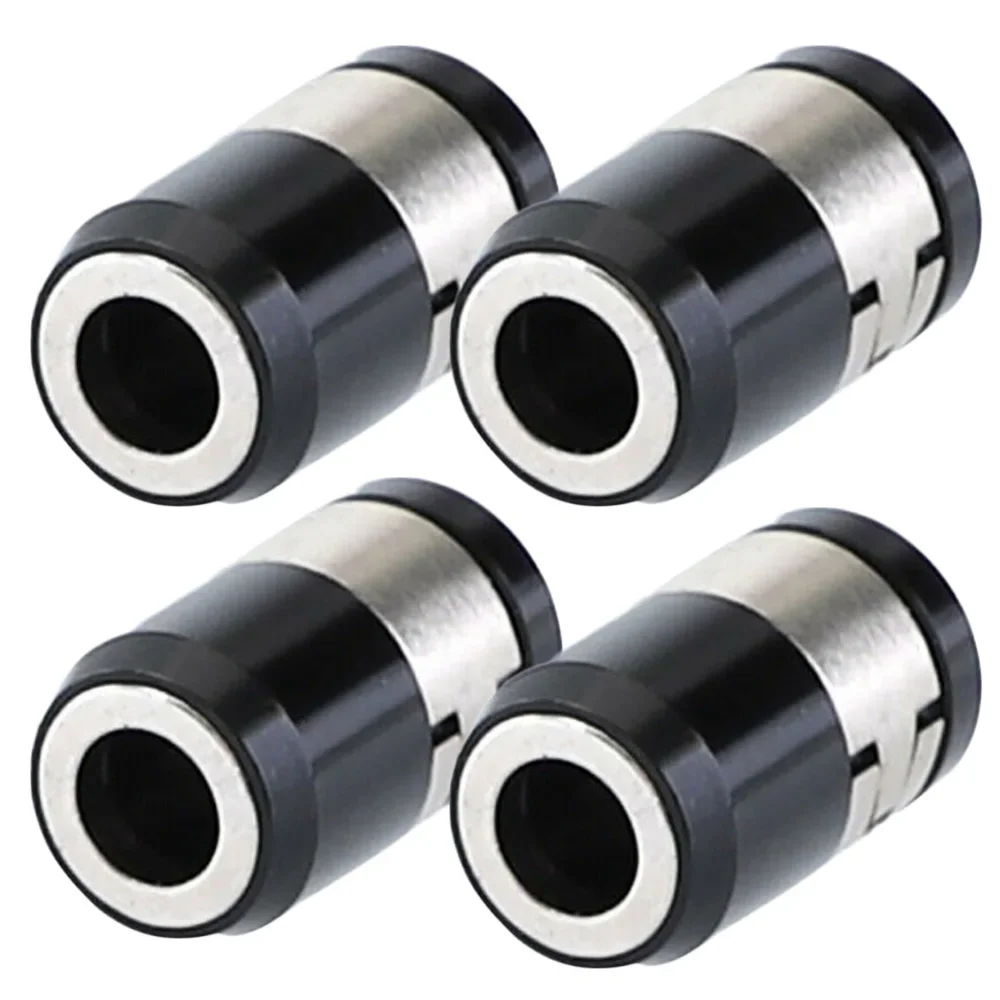 4pcs Magnetizer Ring Metal HRC60 Black Magnetic Steel Magnet Powerful Ring Strong Magnetizer Electric Screwdriver Bits tool