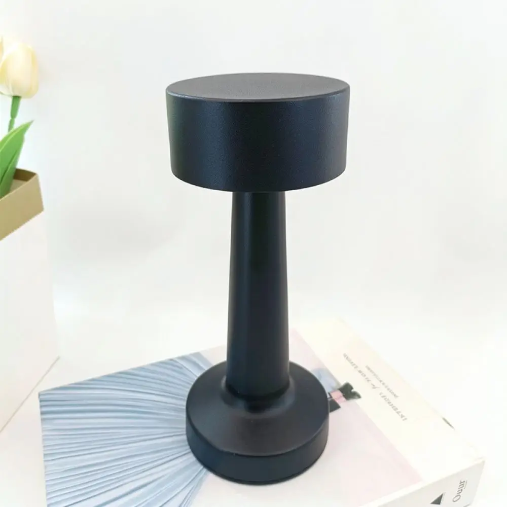 USB Rechargeable Dumbbell Table Lamp Metal Touch Sensor Night Light Creative Bedroom Bedside Decorative Atmosphere Lamp