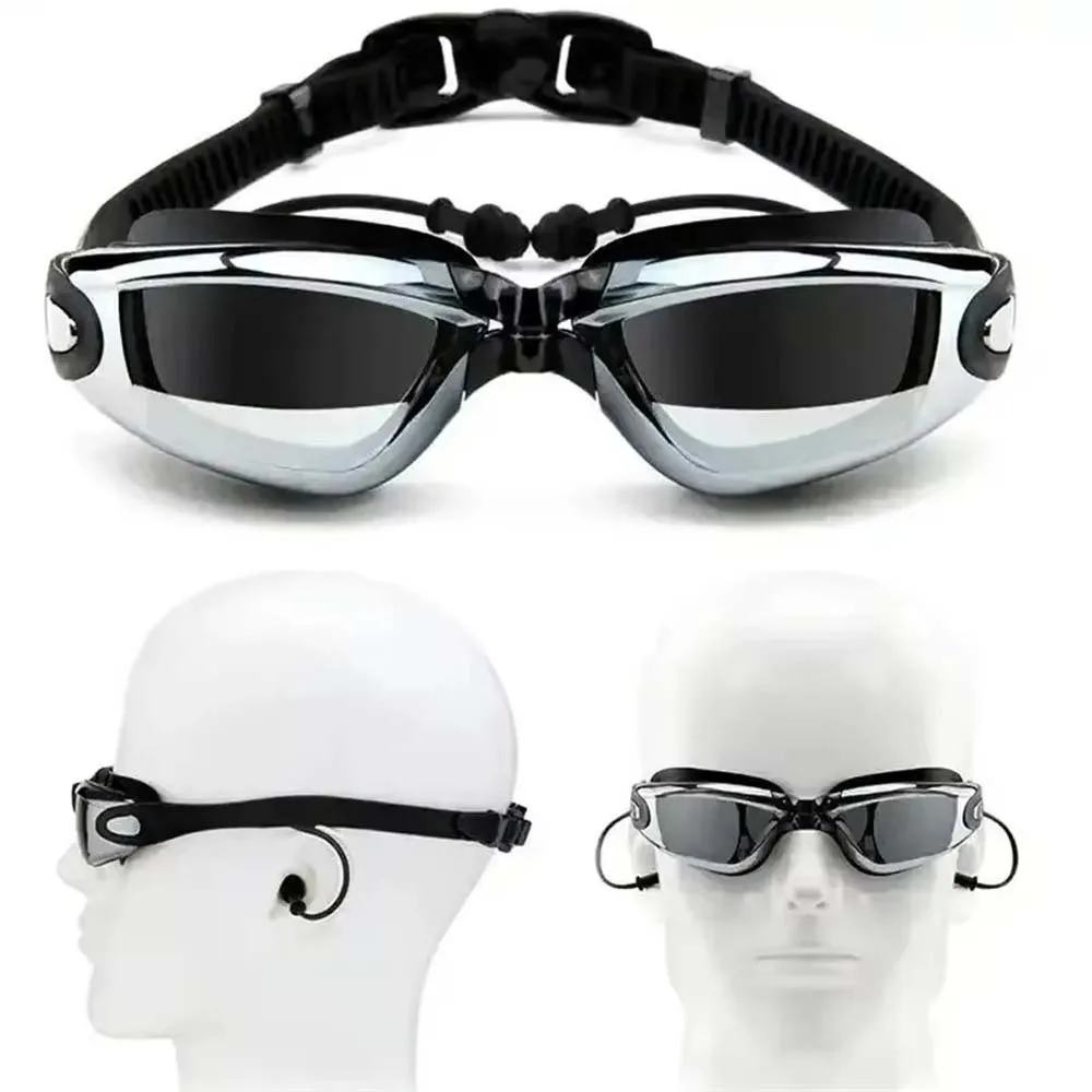 

Black 3D Swimming Goggles Myopia 200-450 Frame High-Definition Soft Silicone Waterproof Anti Fog Swimming Goggles For Men Women