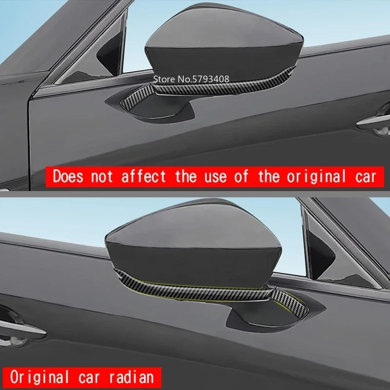 For Mazda CX-60 CX60 CX 60 2022 2023 2024 ABS black Rearview Mirror Anti friction Strip Moulding Frame Cover Trim Accessories