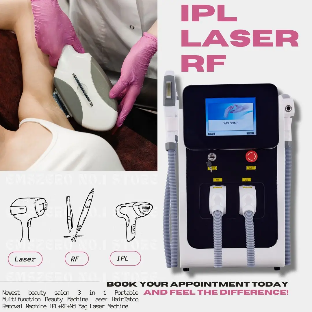 

3 in 1 Diode Laser OPT IPL Hair Removal Machine Portable Picosecond Laser Remove Tattoo Professional Beauty Device Hair Remove