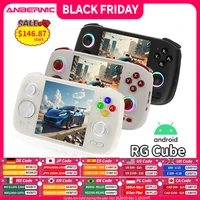 ANBERNIC-consola de juegos portátil RG Cube, pantalla multitáctil IPS de 3,95 pulgadas, T820, Android 13, Joystick RGB, consolas de videojuegos de 5200mAh