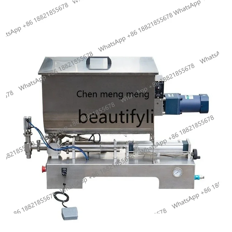 

Horizontal filling machine Wofa pneumatic paste quantitative packing machine granular thick sauce U-shaped mixing tank machineX