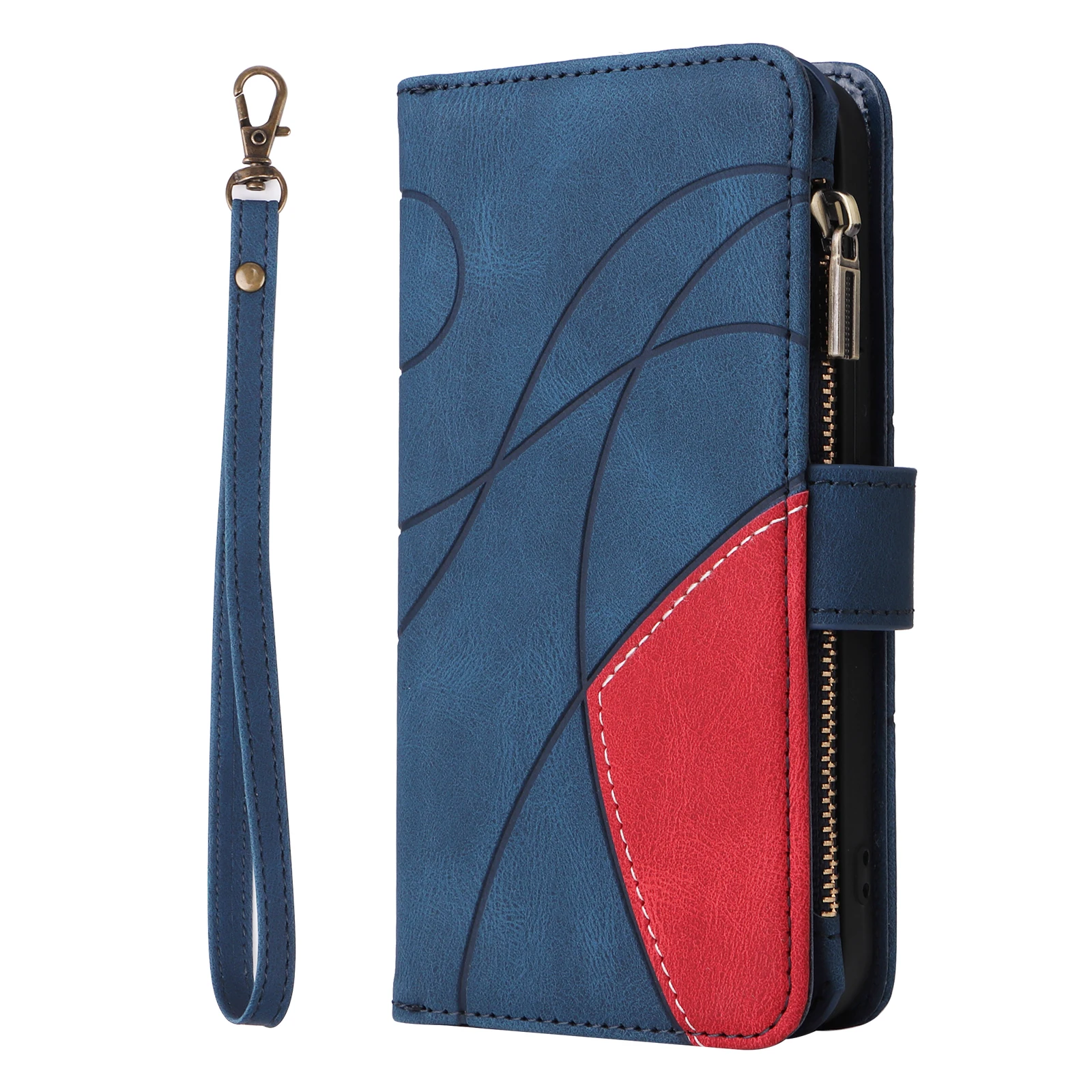 9 Card Phone Case for OPPO A17 A78 A58 A38 A18 A1 Pro Reno 8T Realme 11X 10 Pro 9i V20 C33 C30 Zip Wallet Cases Cover coque