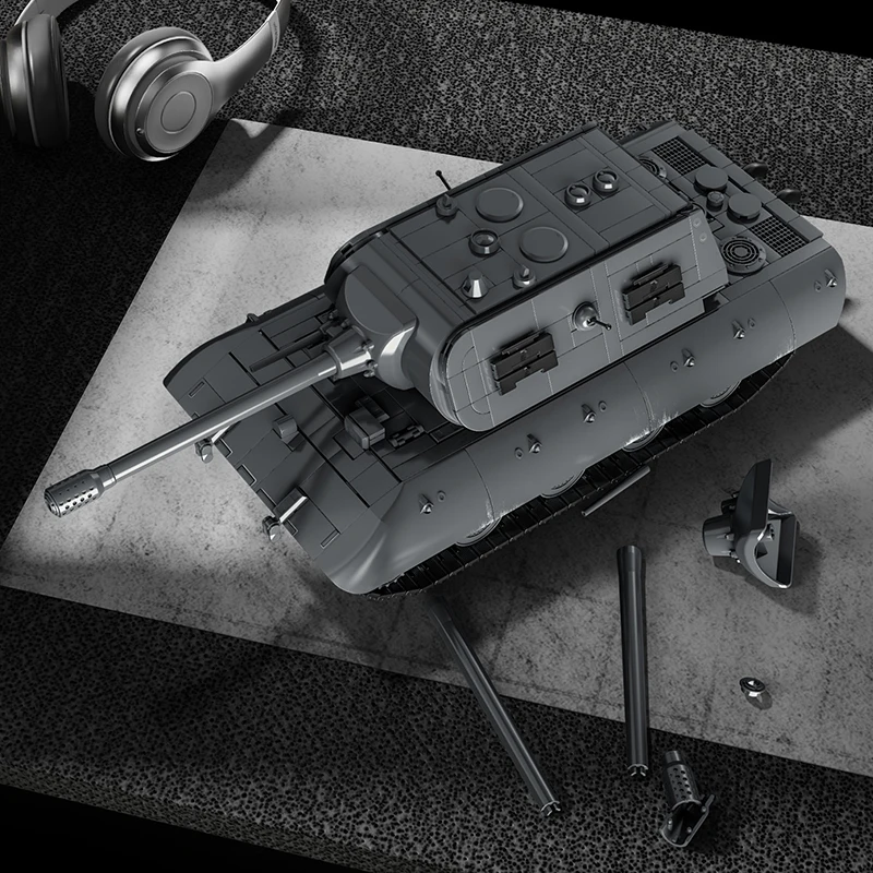 

IN STOCK MOC Ww2 Military E-100 Heavy Tank Building Blocks Bricks Assembling Model Children's Toys Christmas Gift Set