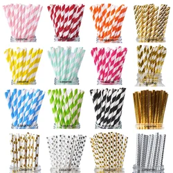 Srebrne złote słomki foliowe Lridescent Carnaval Party Dekoracja ślubna Dzieci Urodziny Baby Shower Boże Narodzenie Frozen Supplies