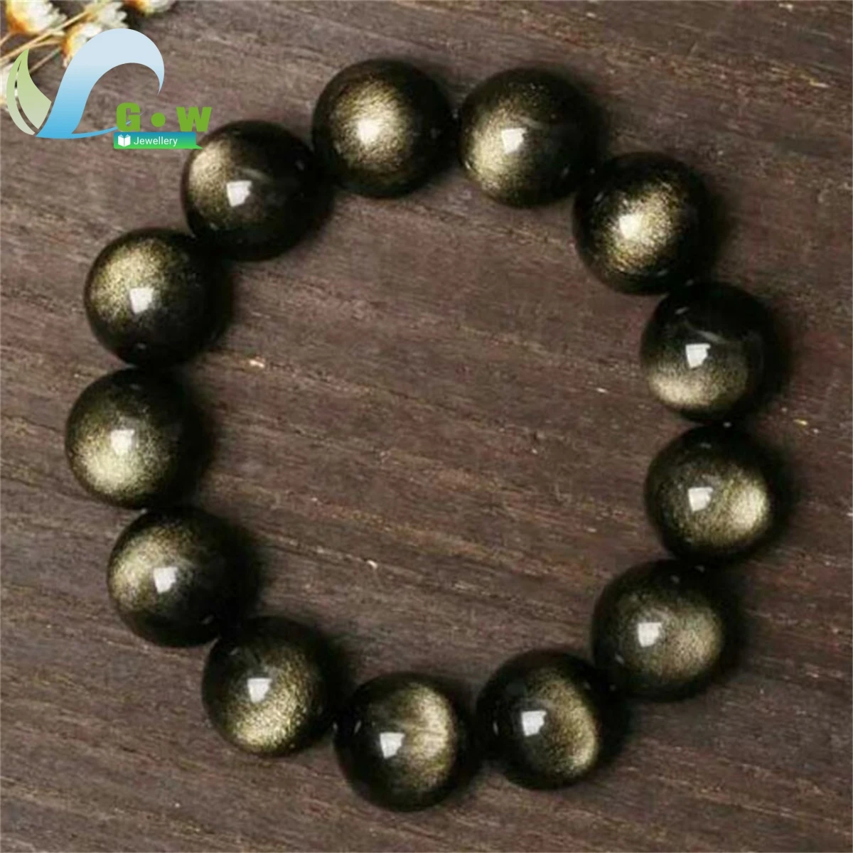Natural Silver Obsidian Bracelet Men\'s and Women\'s Models Double Cat Eyes Silver Obsidian Gold Obsidian Lucky Amulet Hand String