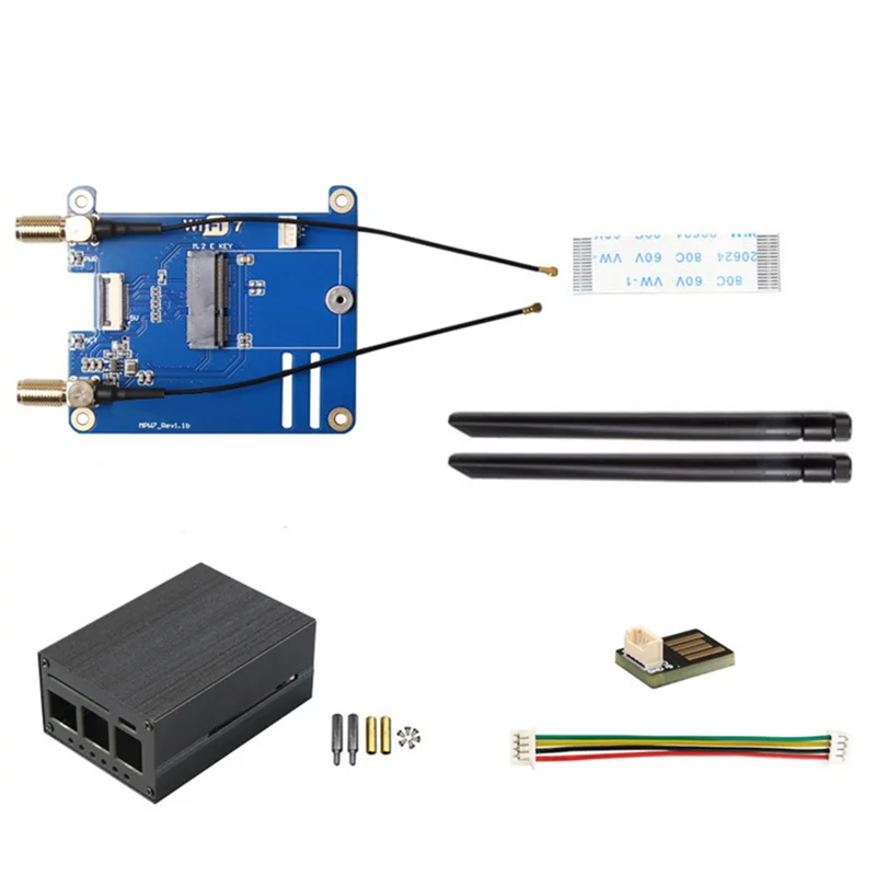 

E-Easy To Use-MPW7ACAB For Raspberry Pi 5 PCIE To M.2 E-Key Wifi7 Module With USB Adapter BE200 Support Google TPU,Wif6e AX210,A
