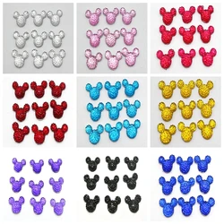 100 pcs Acrylic Flatback Rhinestone Mouse Gems 14X12mm Flat Back Resin