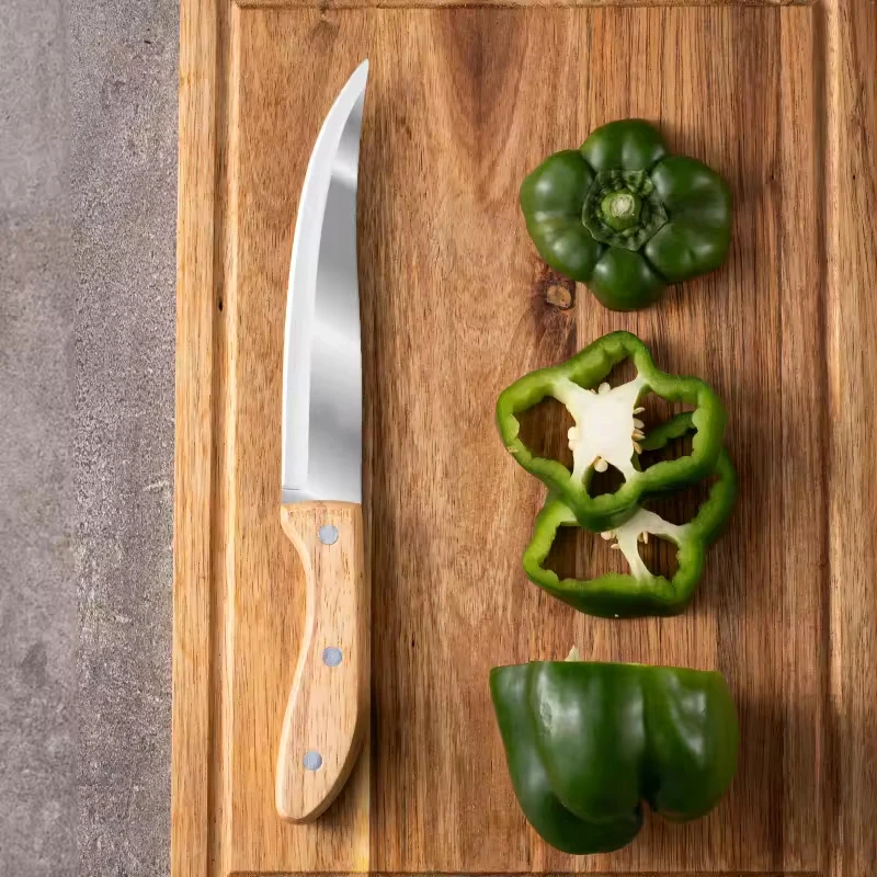 Coltello per sbucciare la frutta da cucina manico in legno rasatura e Peeling Scimitar coltello per tagliare e disossare le verdure affilato gadget