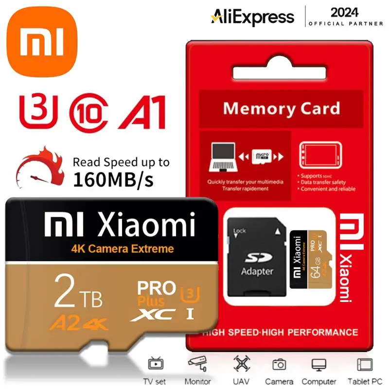 Xiaomi 2TB Memory Card A2 Class 10 V30 TF Card 1TB Mini SD Card 512GB High Speed Micro TF SD Card 256GB For Nintendo Switch