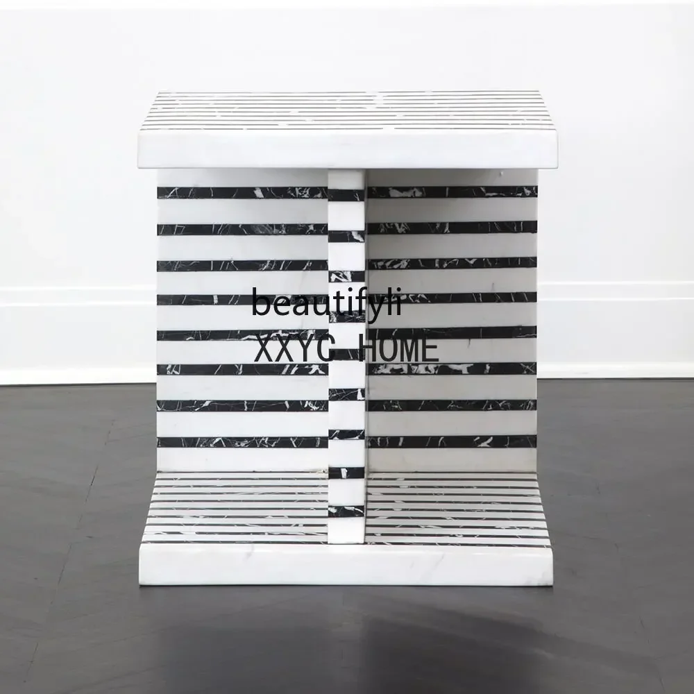 نموذج غرفة الرخام زيبرا نمط خياطة الإبداعية شخصية شقة طاولة صغيرة