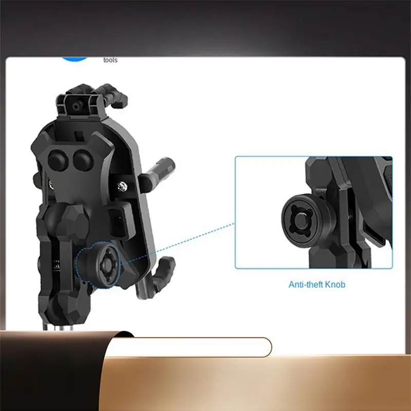 

15W Wireless Charger USB QC3.0 Fast Charging Bike Smartphone Holder 360° Phone Holder Easy To Use-N35R