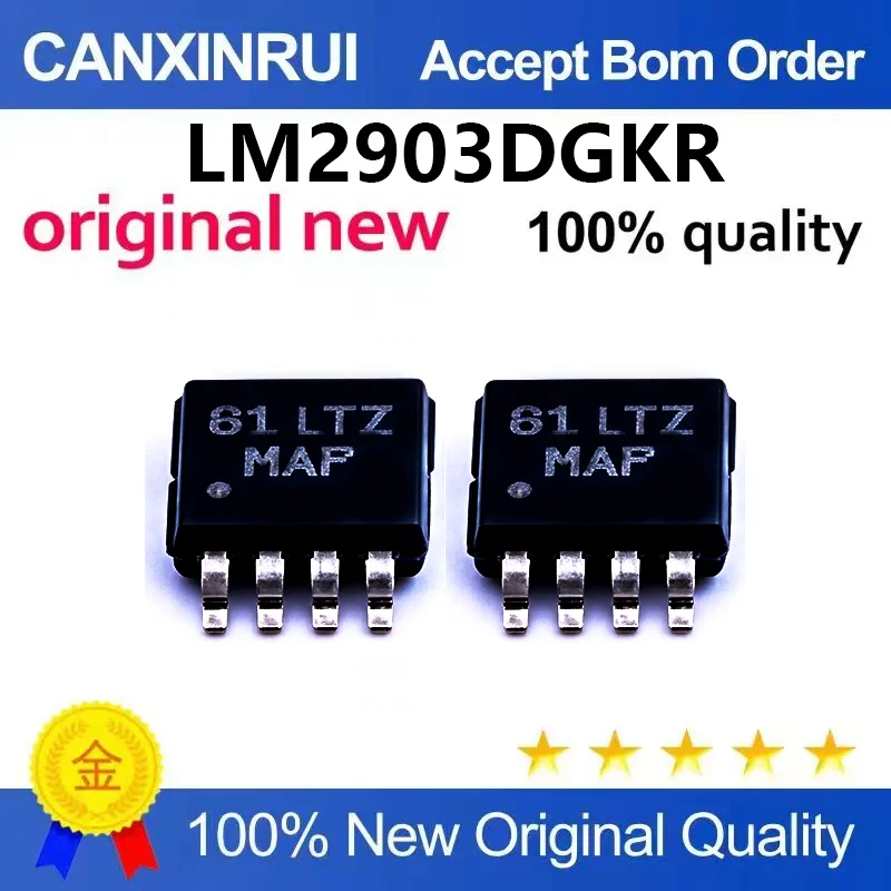 （5pcs-100pcs）Original genuine SMT LM2903DGKR VSSOP-8 automotive grade dual channel differential comparator IC chip