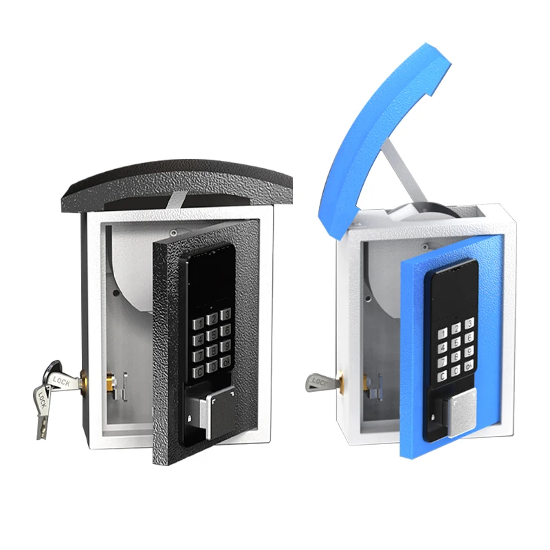 Outdoor Wall Mount Smart Box Key Safe Security Storage Key Lock Box with Key Drop Slot for House