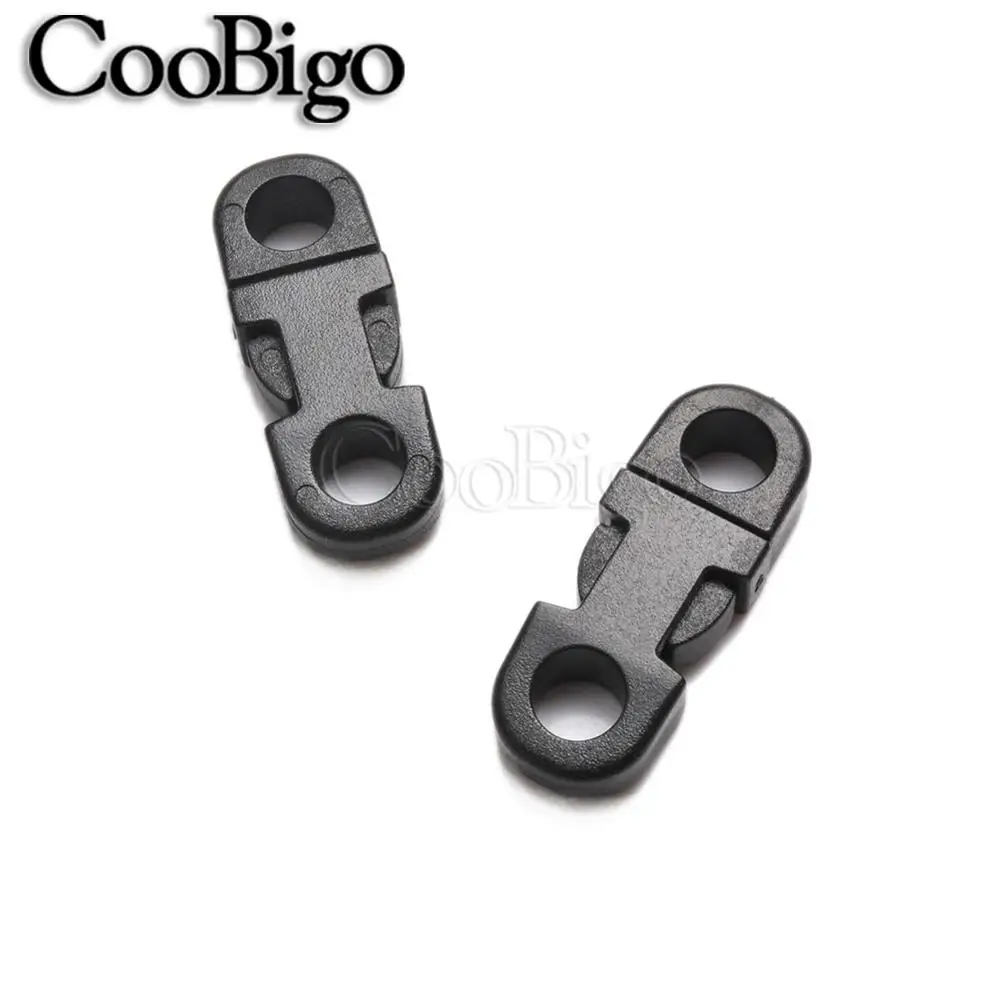 Mini fibbie a sgancio laterale per braccialetto Paracord braccialetto esterno zaino indumento animali collare borsa corda parte plastica nera 10