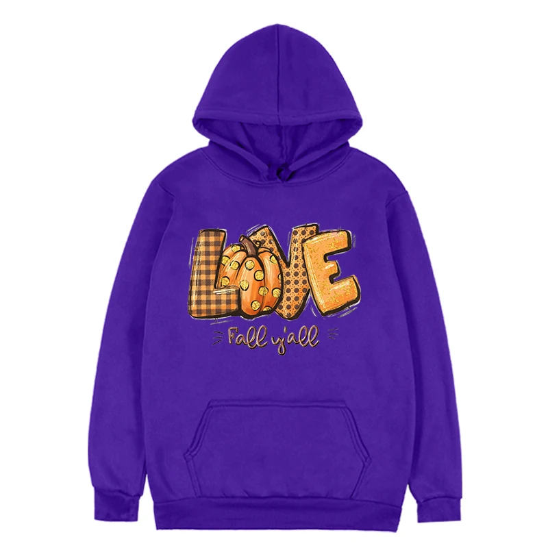 Love Fall Hoodie Leopard Print Fall Sweatshirt Thanksgiving Pumpkin Hoodie Fall Thanksgiving Top Streetwear Women m