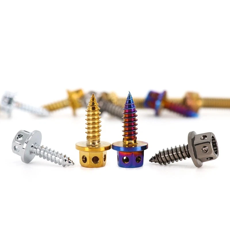 1Pcs M4/M5 304 Stainless Steel Flange Hex Head Self-tapping Screw For KTM XC XCF SX EXC XCW TPI 6 Days 125CC-530cc Husqvarna TEF