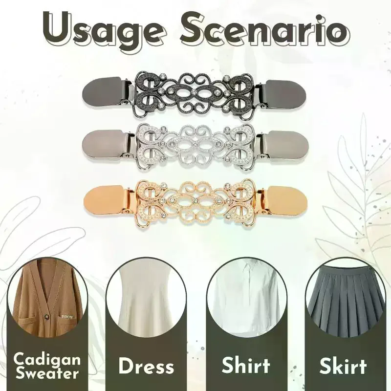 3/4/6Pcs Retro Sweater Clips Cinch Clip For Variety Of Shirts Cinches Shawl Clips Sweater Clips Scarf Buckle