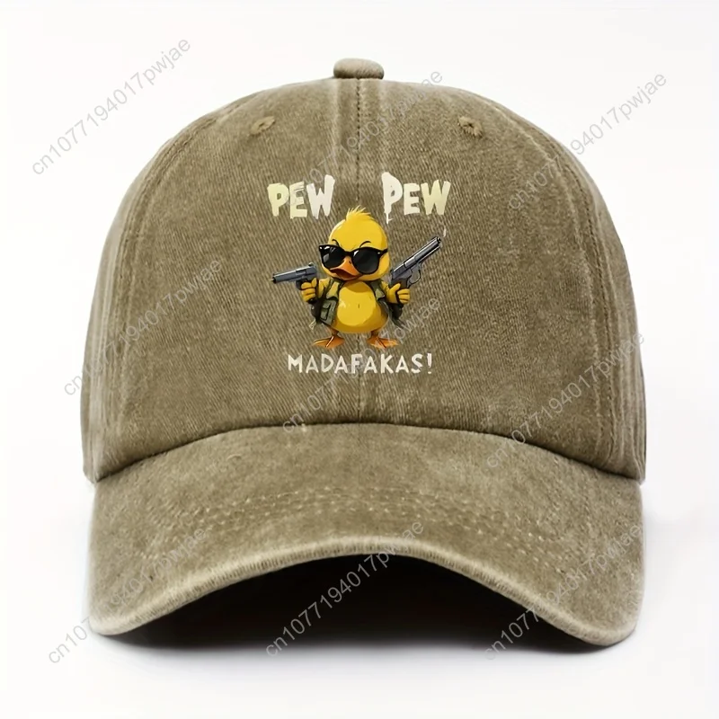 قبعة هاسنا للرجال مطبوعة ثلاثية الأبعاد على شكل بطة كرتونية "PEW PEW" مع نظارات عصرية - قبعة رياضية كاجوال ناعمة، طراز عتيق للاستخدام الخارجي، كان يدويًا #5
