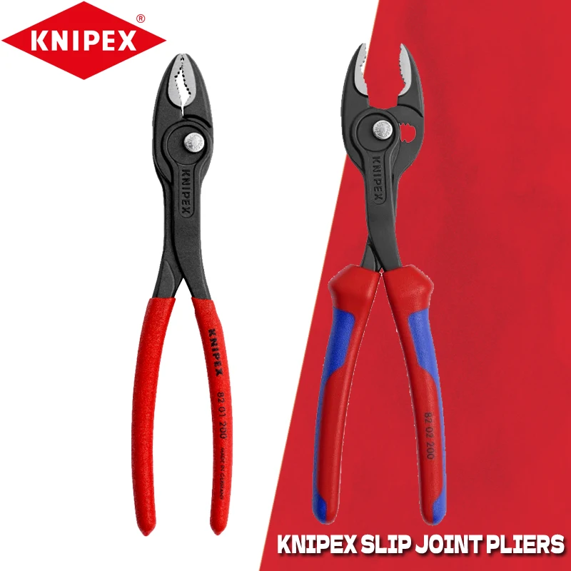 KNIPEX 82 01 200 TwinGrip Pliers Slip Joint 8-Inch Alloy Steel Plier Knipex Hand Tools 82 02 200