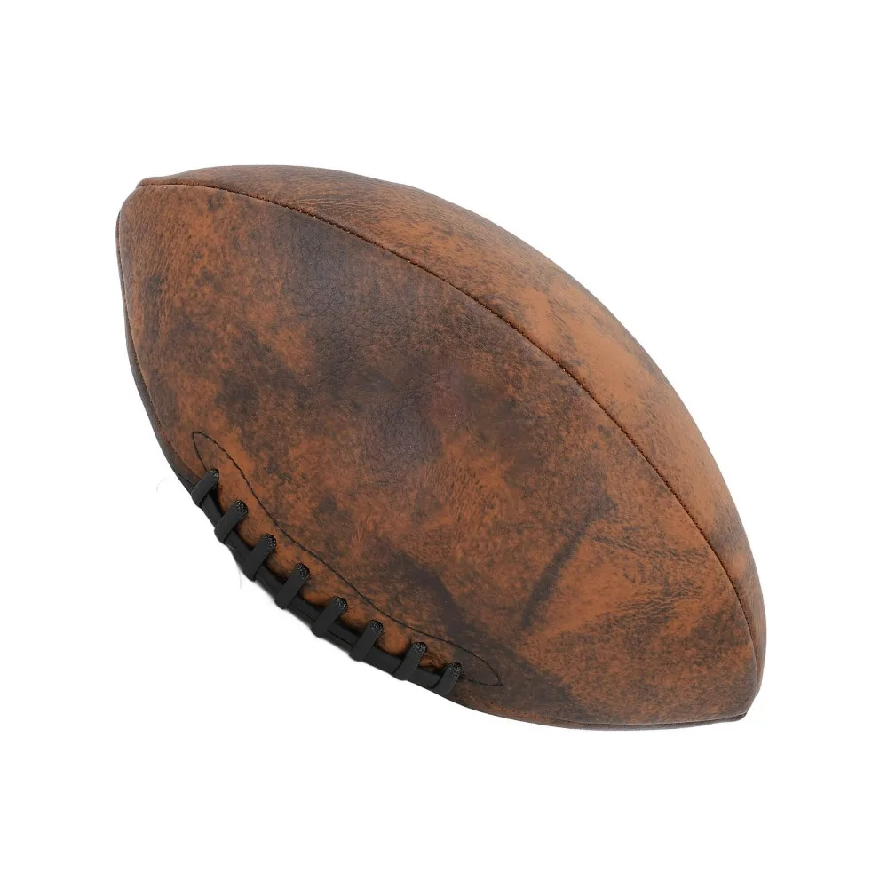 No.9 retro leather football game training ball American football Rugby PU comfortable grip retro design durable sports football