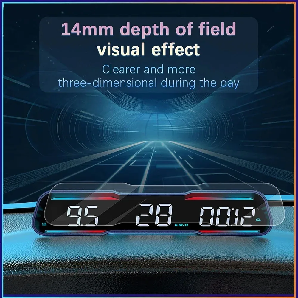 Multifunctional GPS Speed Car HUD Head Up Display Gauge Meter with Compass Calendar Overspeed Alarm Car Automotive Electronics