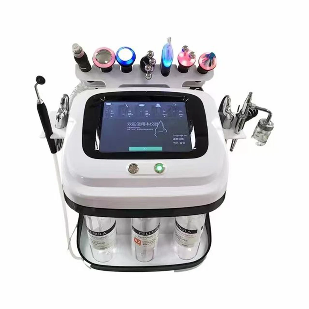 AOKO NEW 10 IN 1 Hydrogen face Machine Hydrodermabrasion Professional Hidrifting H2o2 Aqua Peeling Lift Skin Care Facial Device