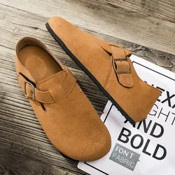 Men Mules Shoe Fashion with Arch Support Unisex Classic Beach Birkenstok Mens Shoes Men's Suede Sandals Retro Cork Clogs Тапочки