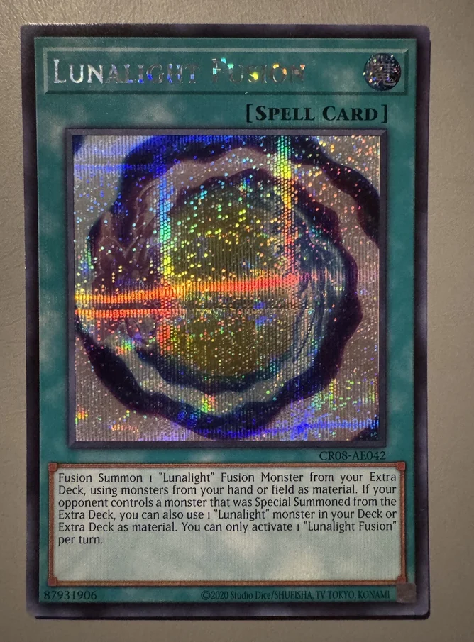 Yu-Gi-Oh YGO KONAMI Duel Monsters CR08-AE042 Lunalight Fusion Secret Asian English Collection Mint Card