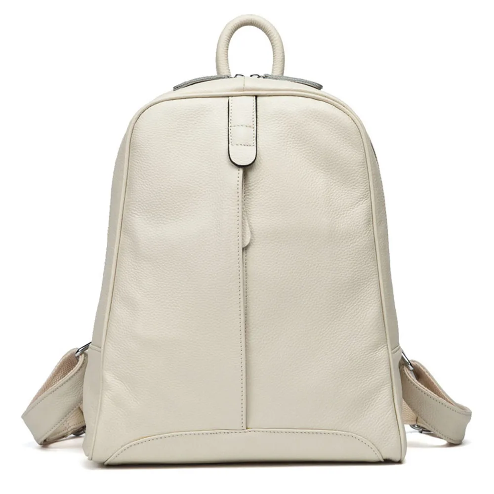 Zency Weicher, modischer Damen-Rucksack aus echtem Leder, mittelgroßer Reiserucksack, Tasche, Adrette, Laptop-Rucksack 10