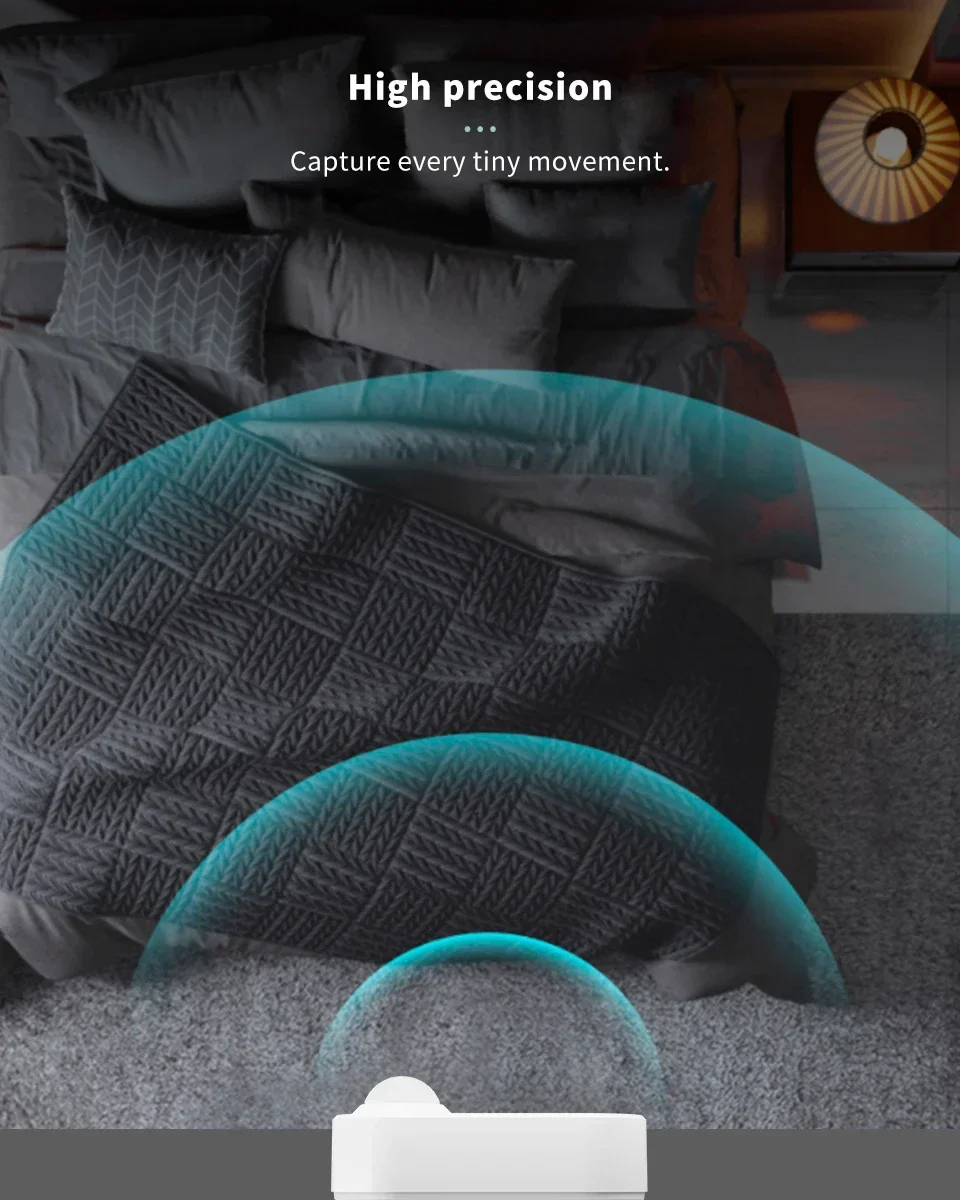 Imagem -04 - Sensor de Detecção de Movimento Inteligente Rotativo Tuya Wifi Zigbee Alarme de Segurança Sensor de Presença Humana Alexa Google Home 360 °