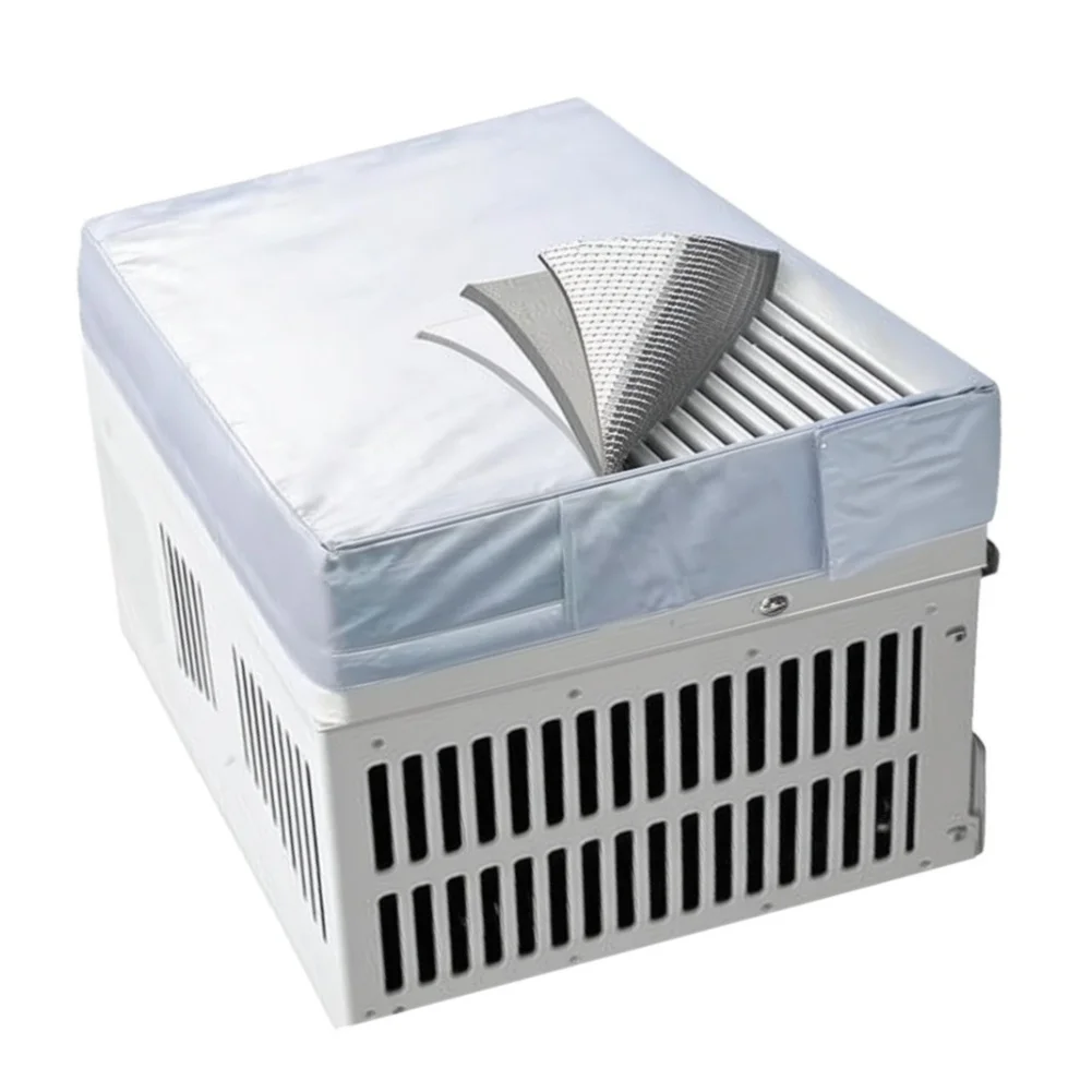 Winter AC Insulation Cover With Pockets - Waterproof Draft Blocker For Window Air Conditioners, Energy Saving