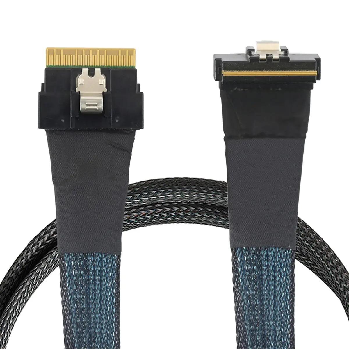 1.0M PCI-E Ultraport Slimline SAS SFF-8654 8i 74pin Straight to 8654 8I 90 Degree for SSD High-Speed Server Cable