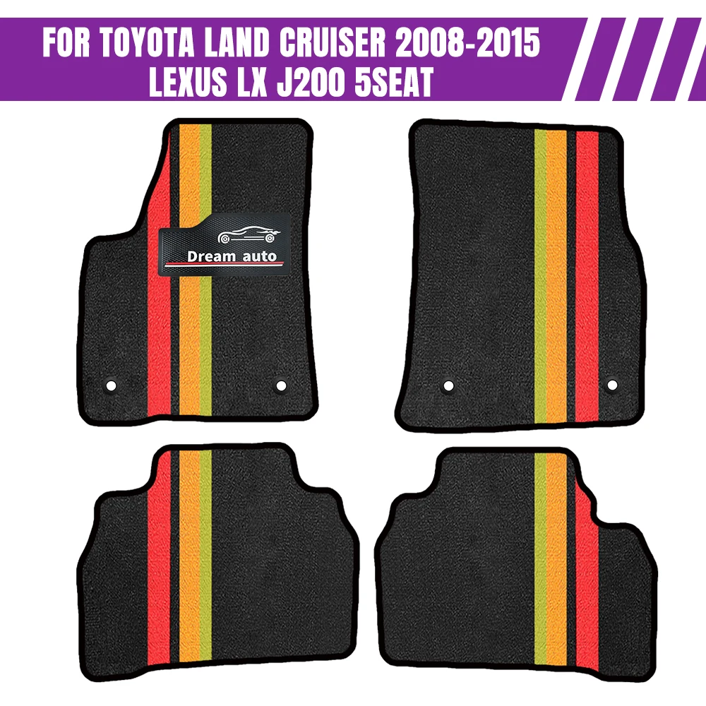 

Custom Car Floor Mats For Toyota Land Cruiser 2008–2015 Lexus LX J200 5seat Waterproof Auto Carpets Foot Coche Accessorie
