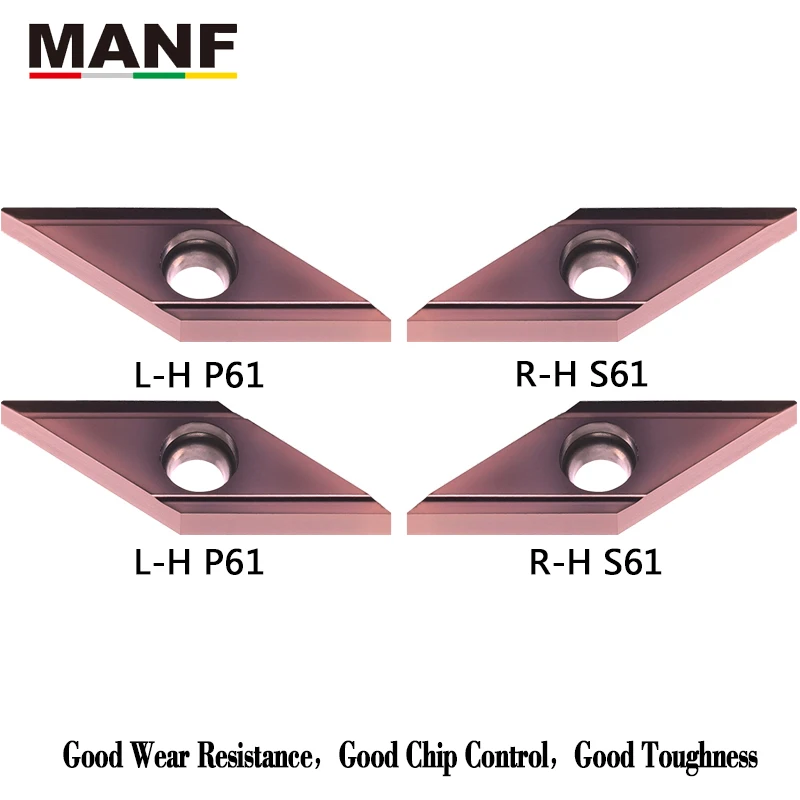 MANF VBGT110302R-H Turning Tools Lathe Inserts Mini lathe CNC Carbide Inserts Boring Cutter Inserts Indexable SVJBR Cut BladeSet