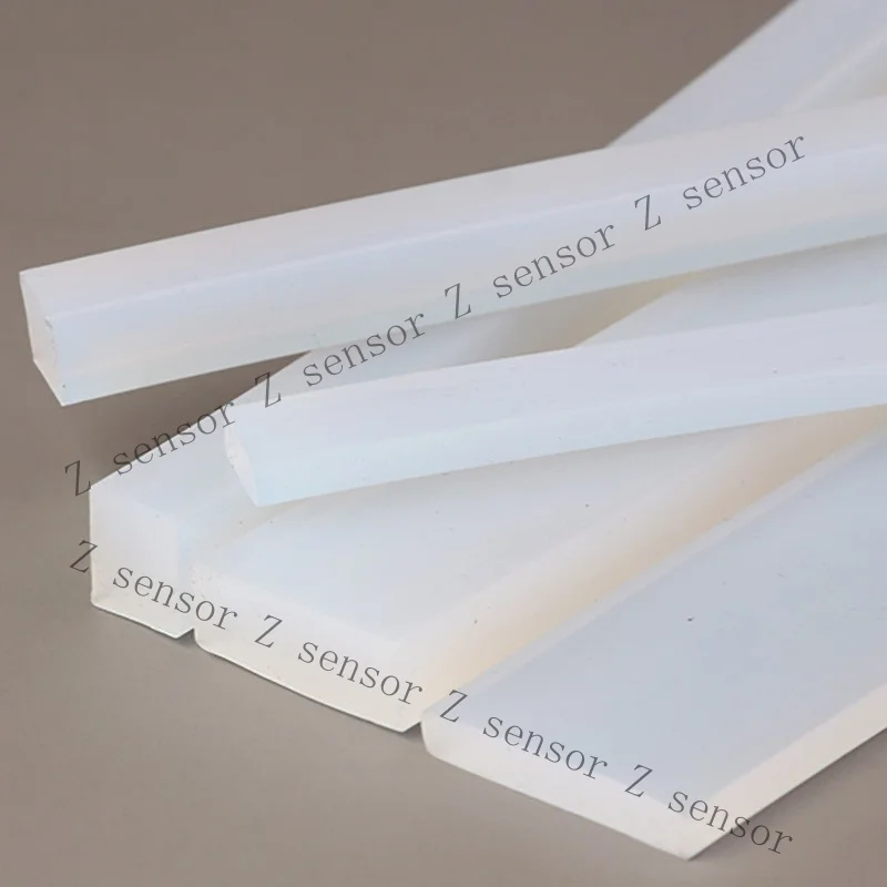 Z+ White Silicone Rubber Flat Strip Sealing Gasket Width 4-50mm Thick 1/2/3/4-30mm