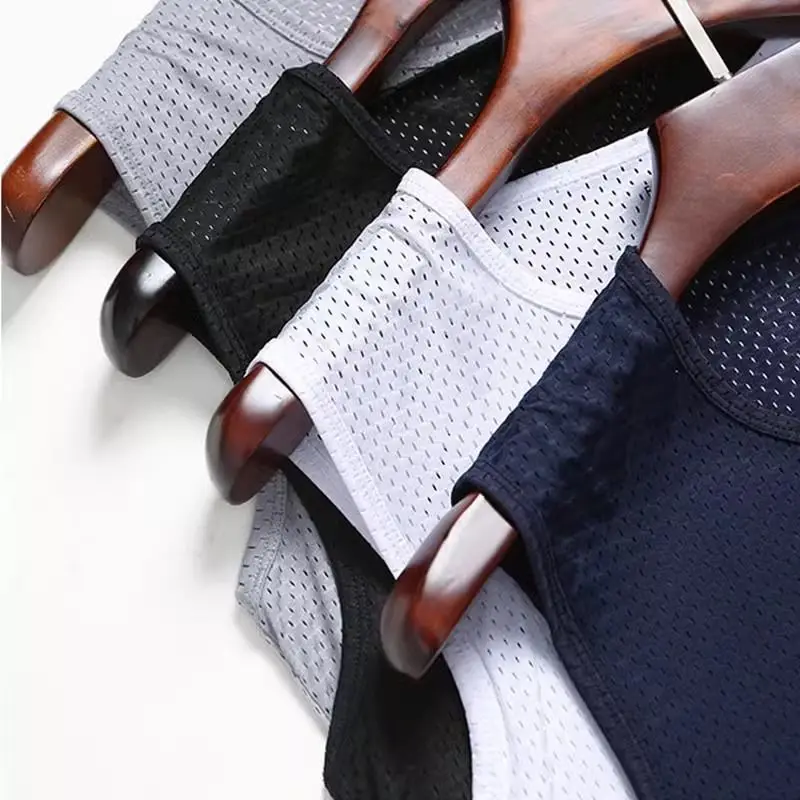 

Мужской жилет из ледяного шелка Thin Me, летняя трендовая тонкая эластичная спортивная футболка Qui Dry, кепка с широкими воротниками