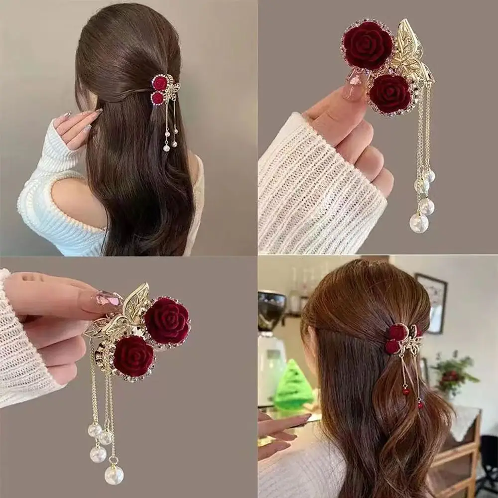 Long Tassel Hairpin Exquisite Anti-Collapse Korean Style Side Clip Hair Accessories Headdress Grab Clip Braided Hair