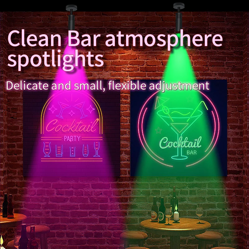 Creative clear bar background wall decorative spotlights ambience wall aisle colored lights shop multi-color beam lights