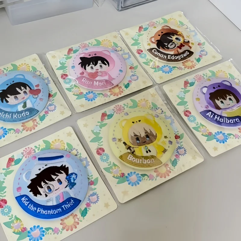Nieuwe Originele Ldcx Smolq Detective Conan Bear Detective Serie Borduren Badge Blind Box Shinichi Ran Animatie Randapparatuur Gift