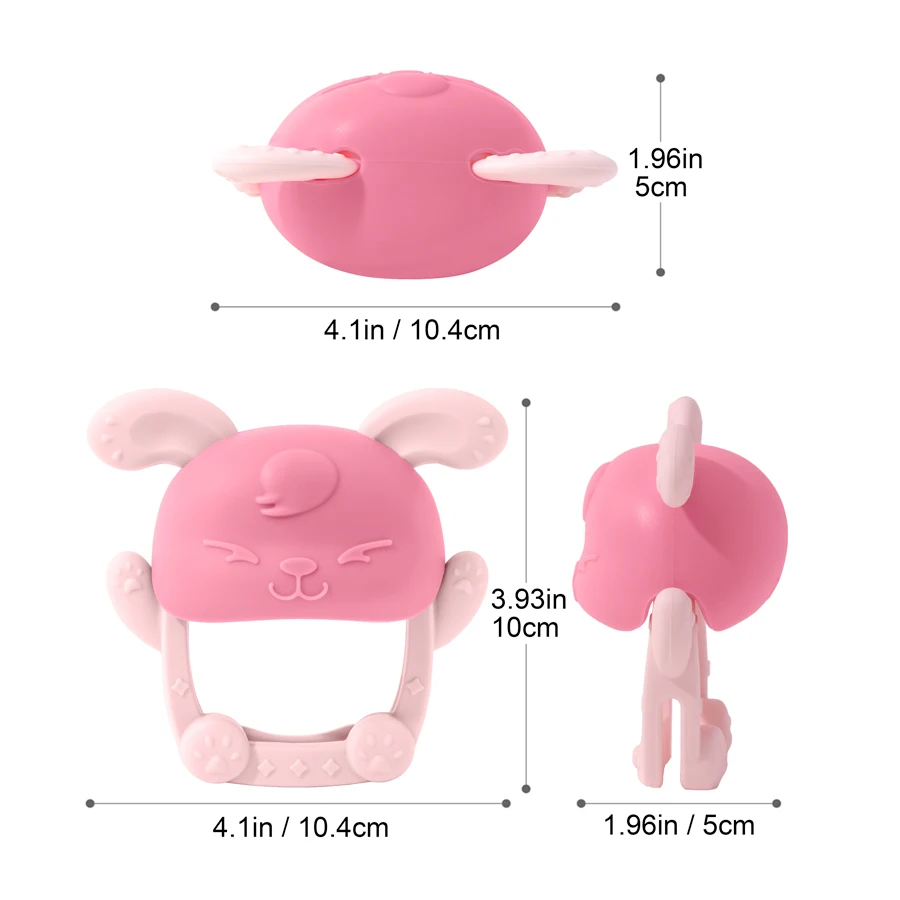 1PC Silicone Baby Teethers BPA Free Cute Cartoon Rabbit Shape Baby Toys Nursing Baby Items Soft Baby Care Equipment