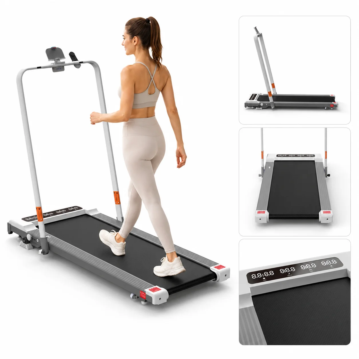 Home Treadmill with Multiple Workout Modes, LED Data Display and 140KG Load Capacity for Brands