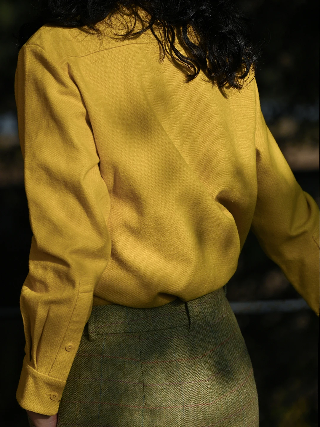 

Thiened Flannel Pure Cotton irt Jaet Retro Corn Yellow Casual Sle Long Sve Women's Autumn Faion Skin-friendly Br...