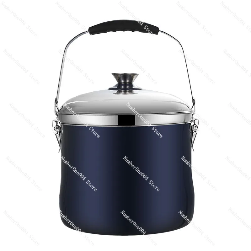 

Термос-кастрюля для тушения, энергосберегающая кастрюля для приготовления без огня, большая кастрюля для супа из нержавеющей стали 304